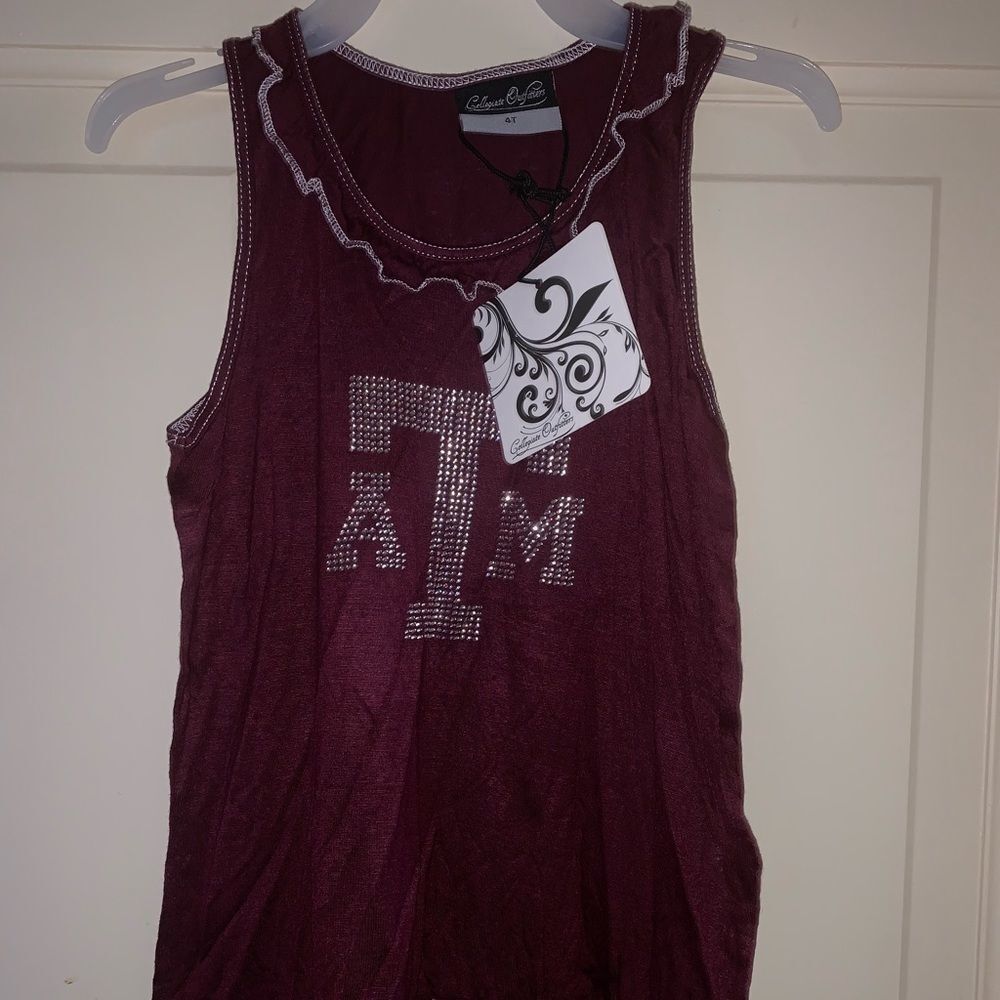 Texas A&M toddler dress with rhinestones